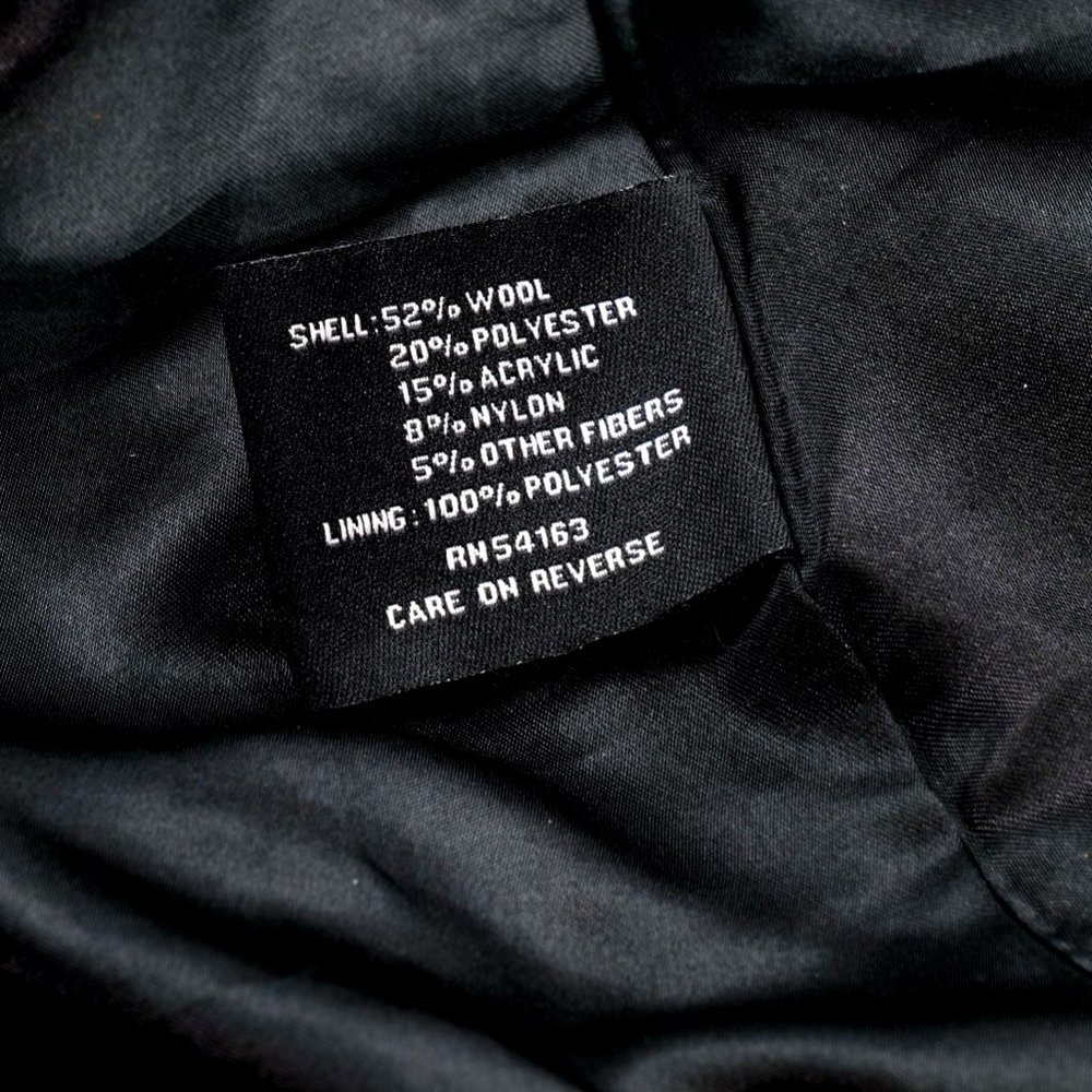 BLACK RIVET Black Wool Peplum Military Trench Coat - Picture 14 of 16